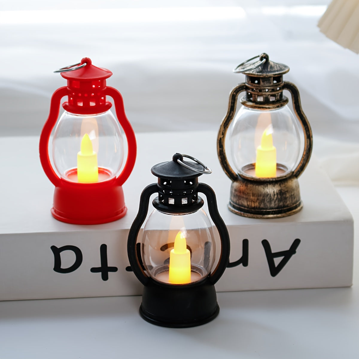 VintageGlow - Charmante LED Kerstlantaarn op Batterijen
