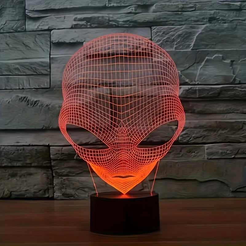 CosmicGlow - 3D Bedlamp met Zwarte Basis en 7 Kleuren LED Verlichting