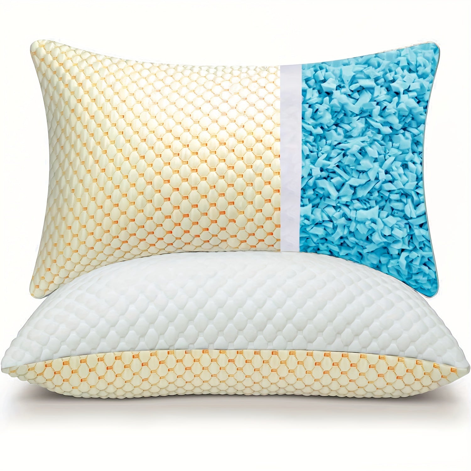 Oreiller en mousse à mémoire rafraîchissant - Réglable et personnalisable avec housse en bambou lavable