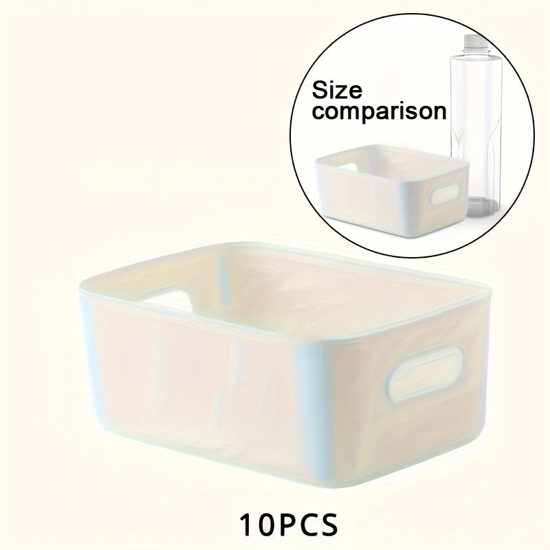 Set di 10 Scatole Portaoggetti - Organizer in Plastica Leggera