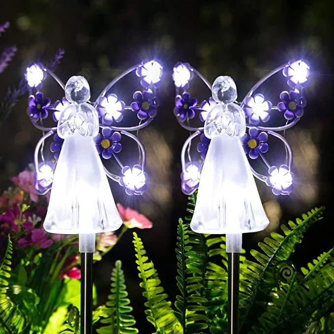SolarAngel - LED Garden Lamp on Solar Energy with Angel Design – Weatherproof Outdoor Lighting