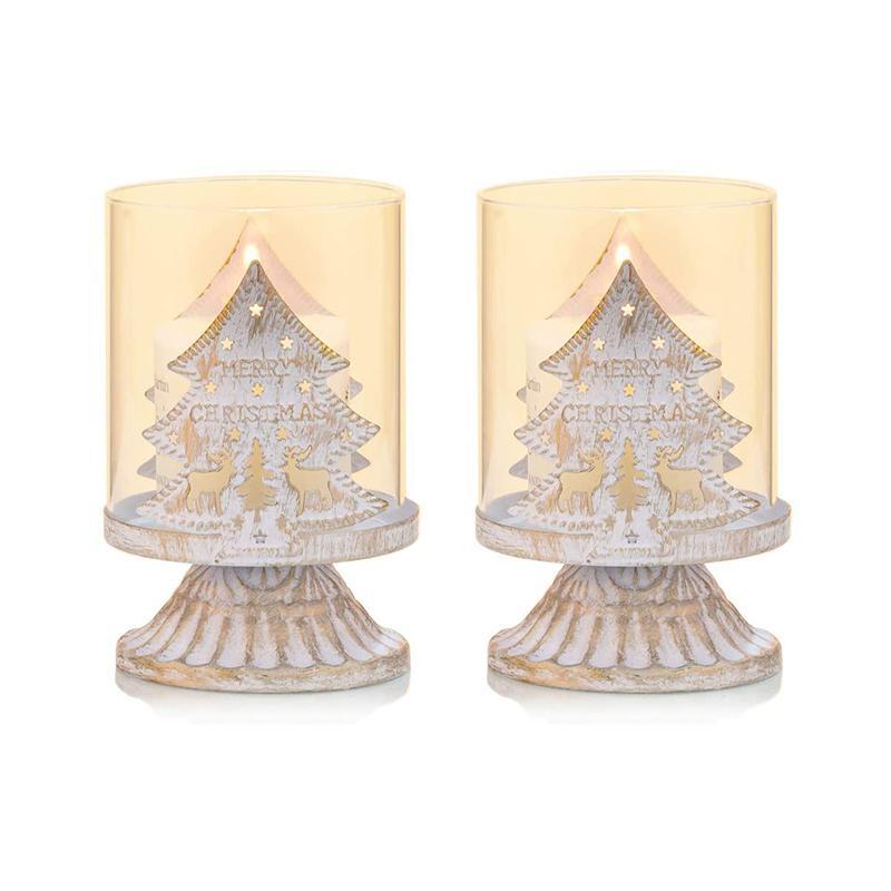 4-Delige Vintage Antieke Pilaar Kandelaar Set
