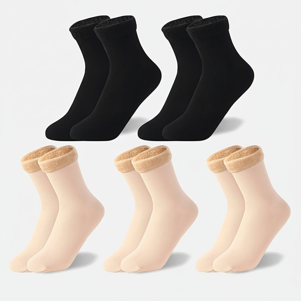Socks Thermal Lined Warm Nylon Winter Socks Daily Use