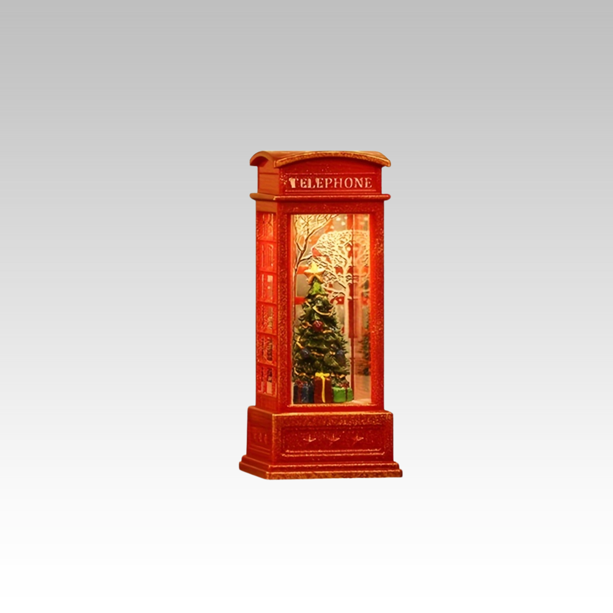 KerstTelefoon - Decoratieve Kerst Telefooncel met Licht