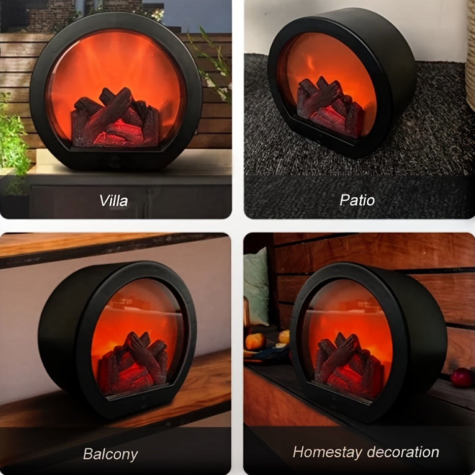 FlameGlow - Simulatie Houtskoolvlamlamp met Retro-stijl Decoratie