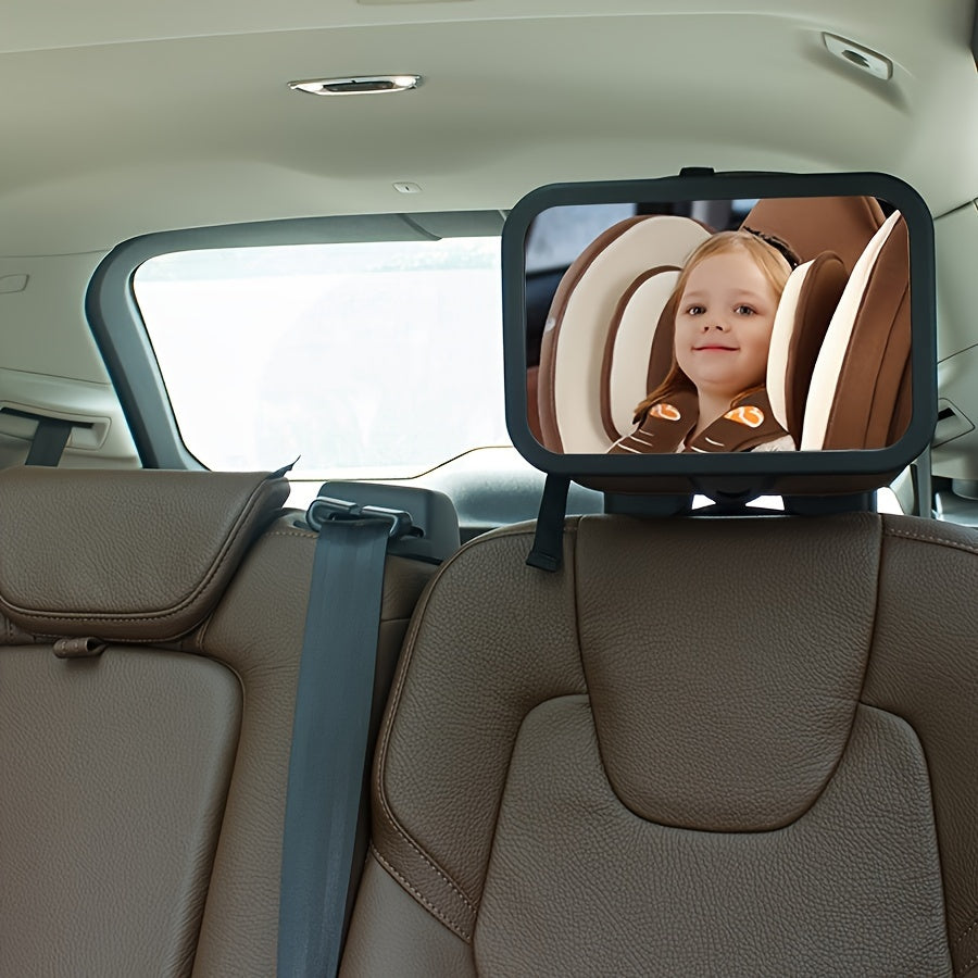 Safe 360° Rotatable Car Mirror – Wide, Scratch-Resistant Rearview Mirror