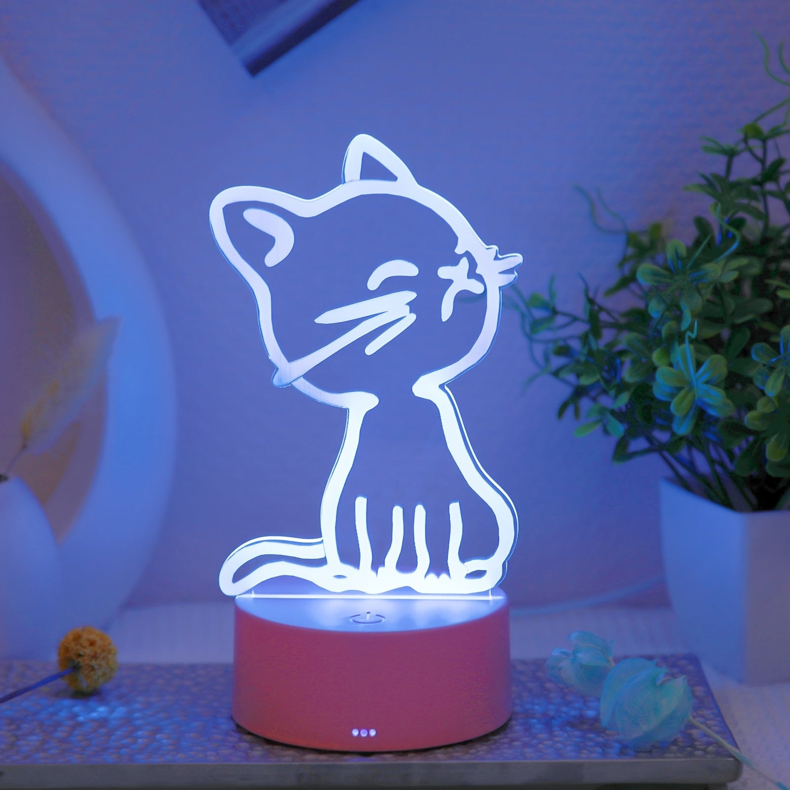 GlowPaw - Touch-Controlled 3D Kat Nachtlamp