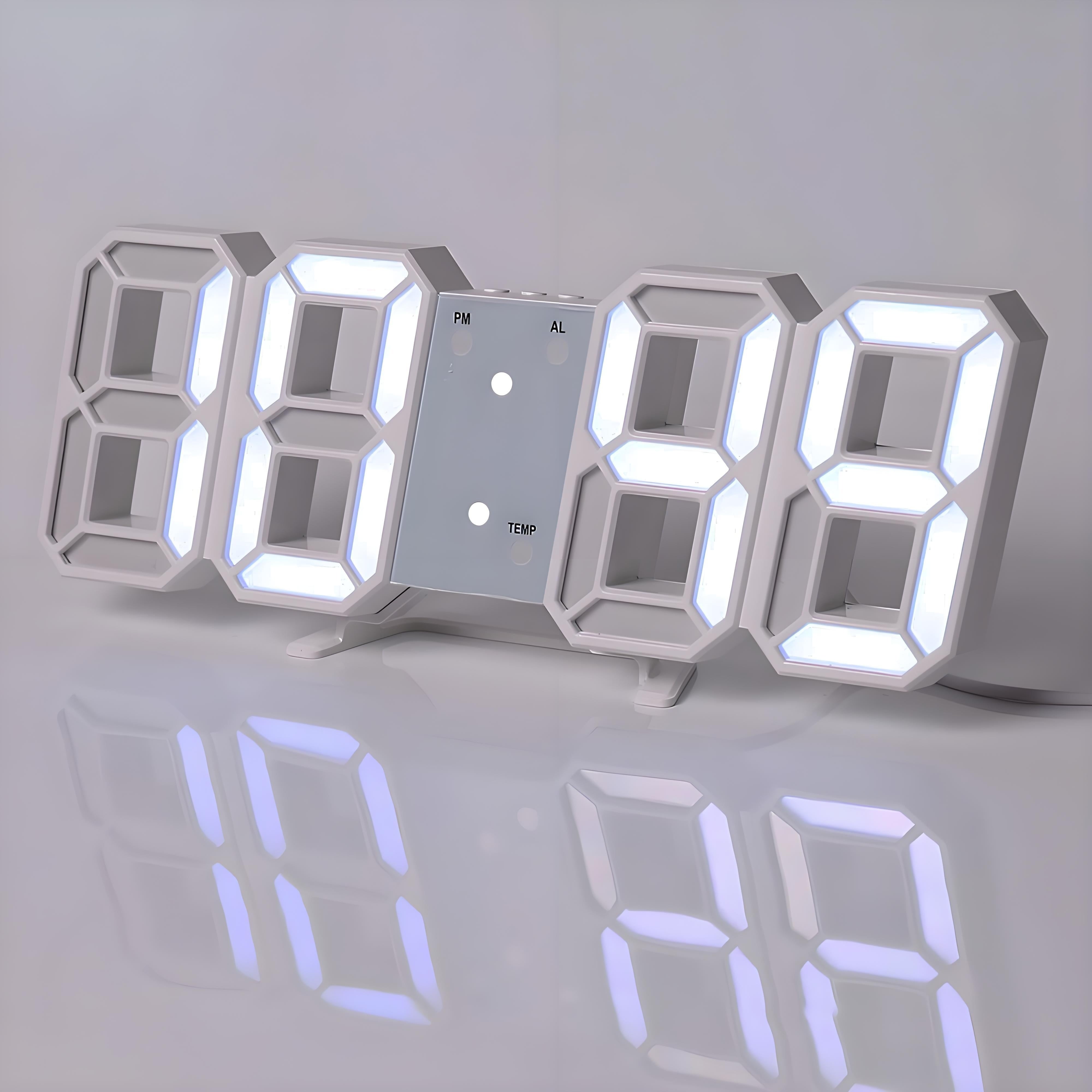 DigiTime - LED 3D Digitale Klok met Kalender & Temperatuurweergave