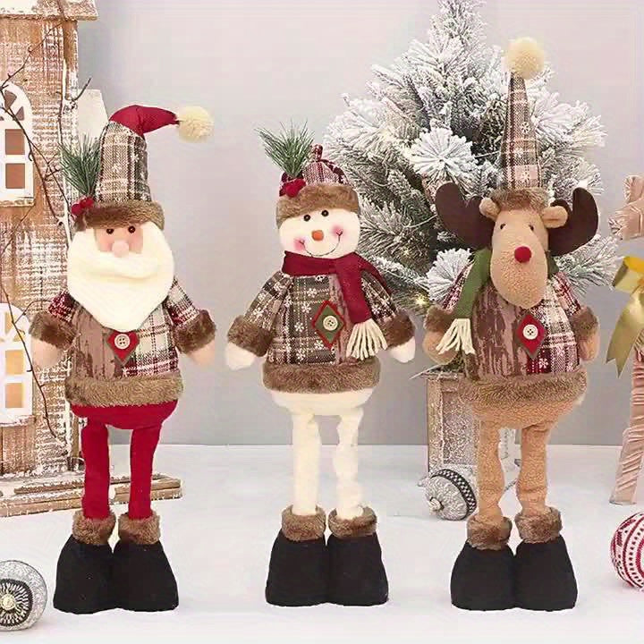 HolidayPop - Staande Kerst Figurineset van 3, Rendier, Sneeuwman & Kerstman