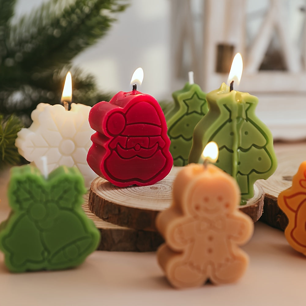 AromaGift - 4 Stuks Kerstthema Aromatherapiekaarsen Set