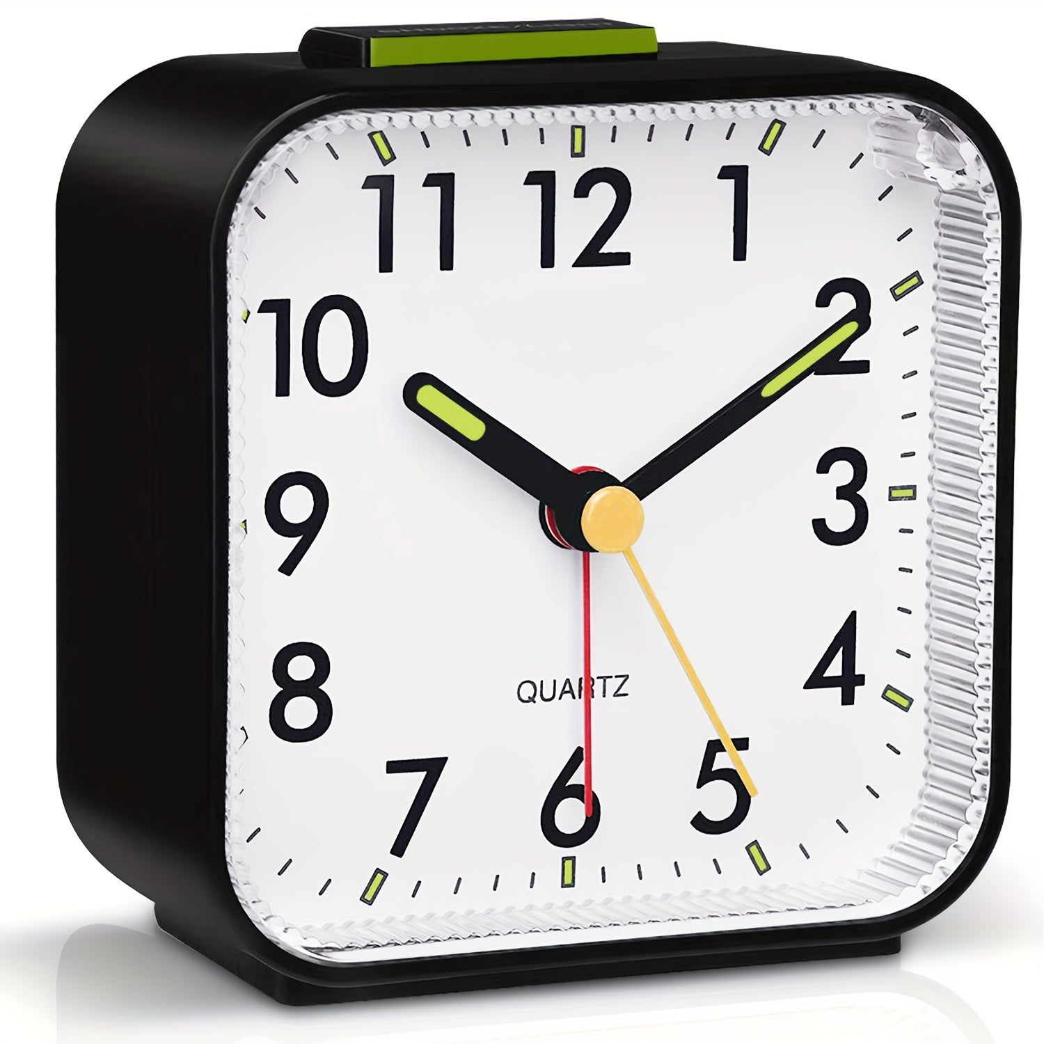 TimeRest - Klassieke Vierkante Reiswekker met Snooze en Lichtgevende Wijzers