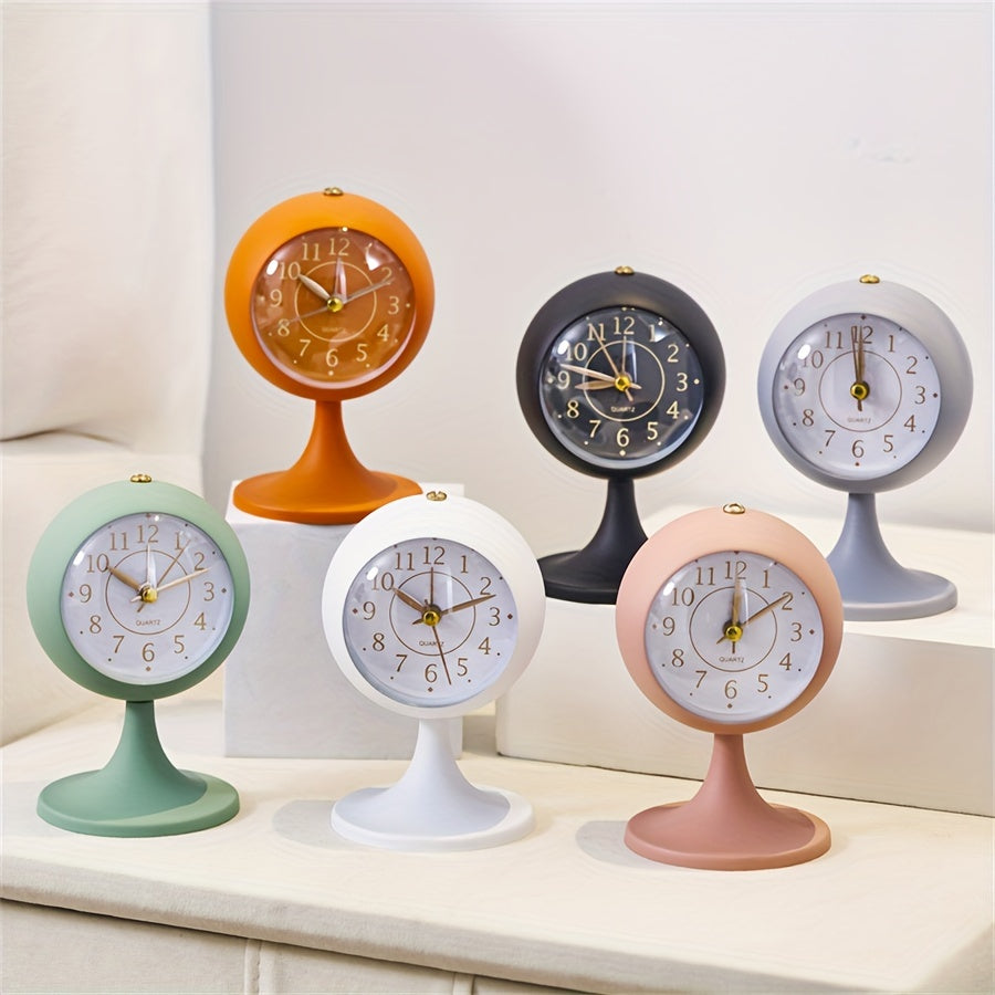 CartoonGlow - Moderne Lichtgevende Wekker met Gouden Wijzers
