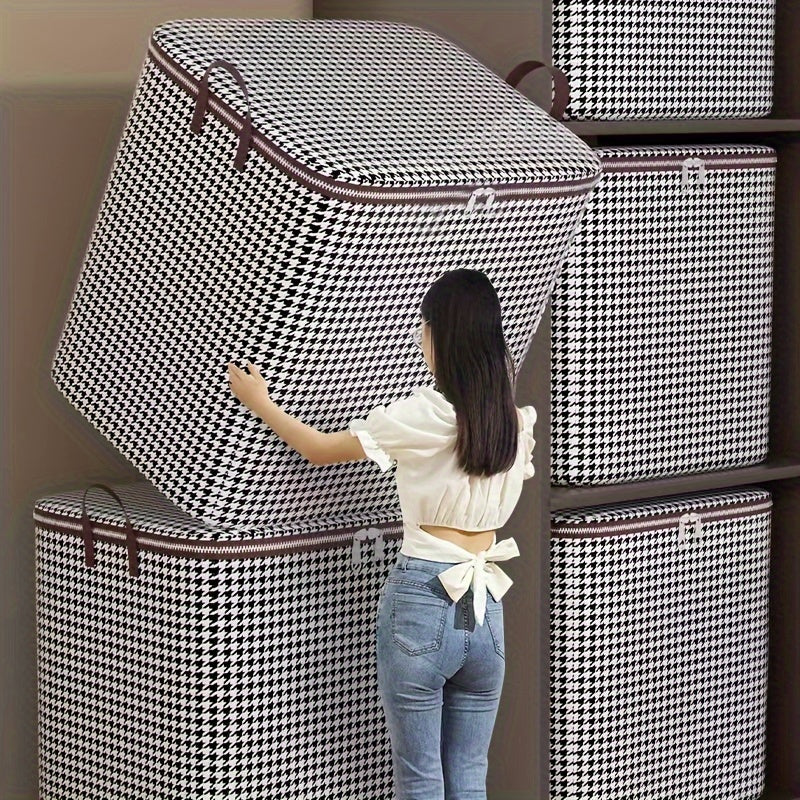 Opvouwbare Houndstooth Opbergdozen met Handvatten