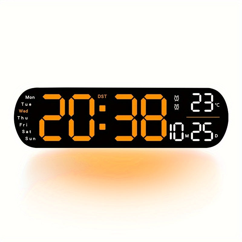 LumoView - Slimme LED Wandklok met Temperatuur en Kalender