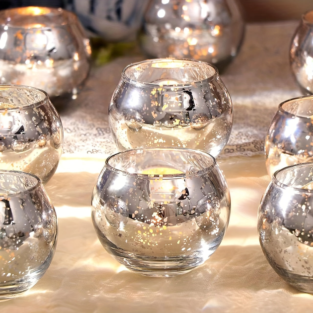 Transparent Glass Tealight Holders – 6/12 Pieces for Table and Wedding Decoration