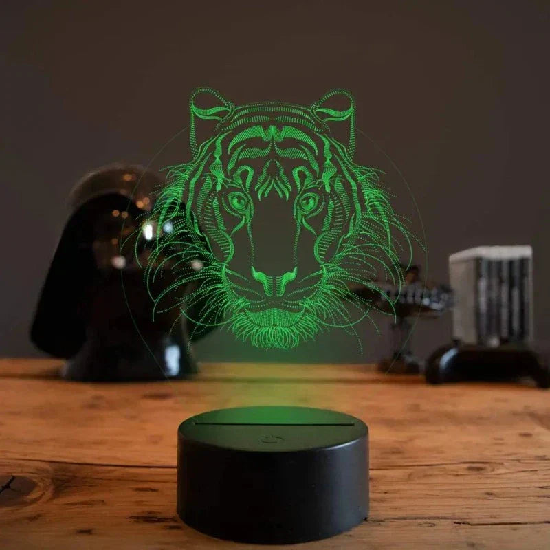 LumiVision - 3D LED Tafellamp met Optische Illusie en Dimbare Verlichting