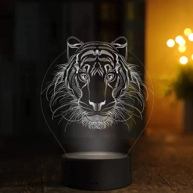 LumiVision - 3D LED Tafellamp met Optische Illusie en Dimbare Verlichting
