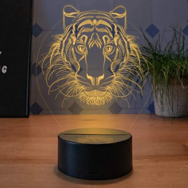 LumiVision - 3D LED Tafellamp met Optische Illusie en Dimbare Verlichting