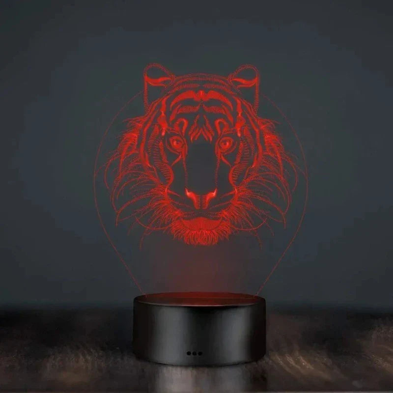 LumiVision - 3D LED Tafellamp met Optische Illusie en Dimbare Verlichting