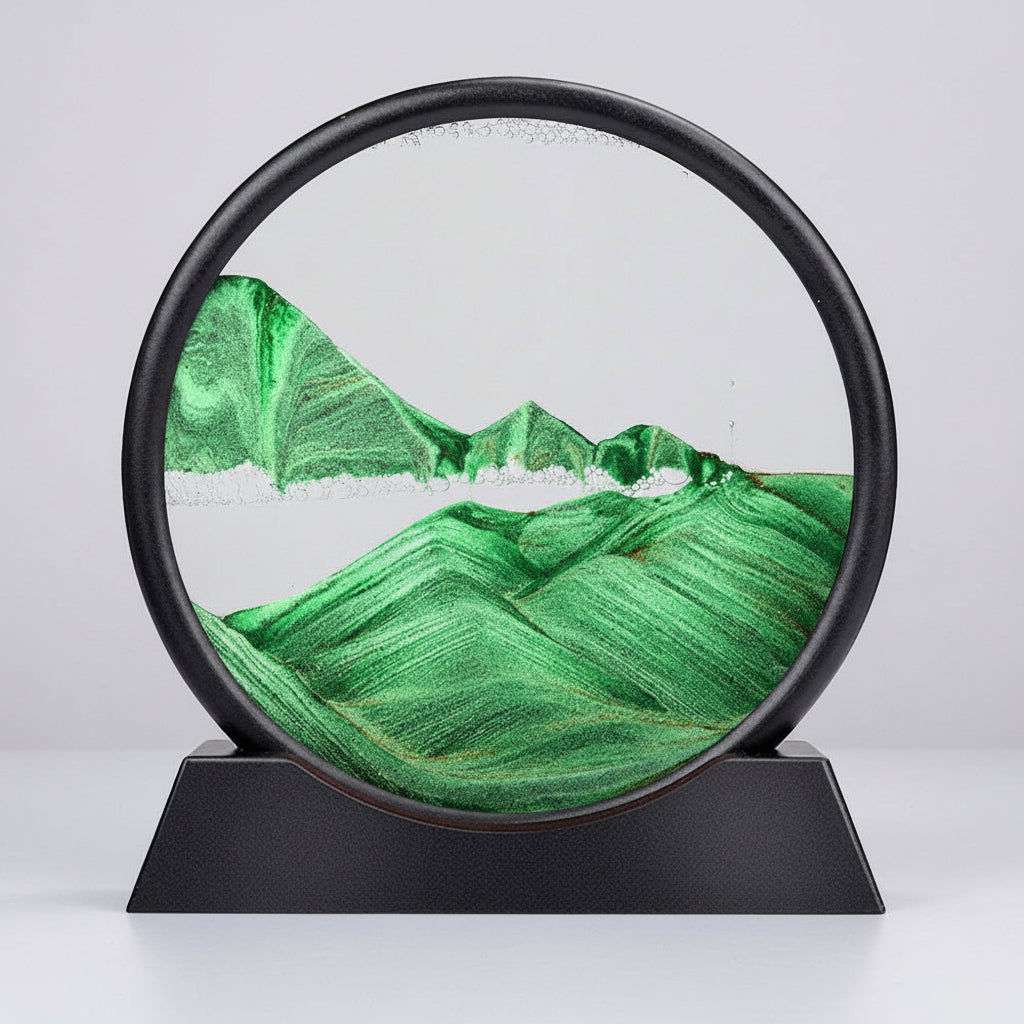 3D Moving Sand Art Glass Decor for Mindfulness and Relaxation 14