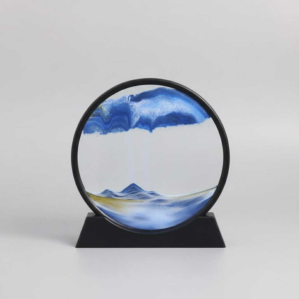 3D Moving Sand Art Glass Decor for Mindfulness and Relaxation 5