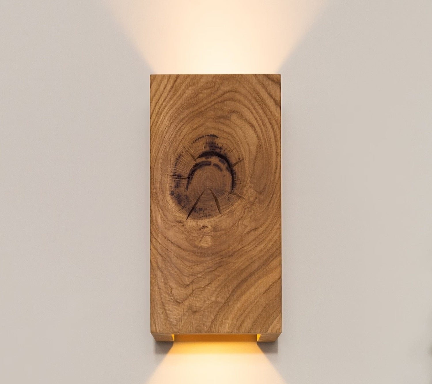 NordicGlow – Lámpara de Pared Rústica de Madera con Iluminación LED para Salón y Dormitorio