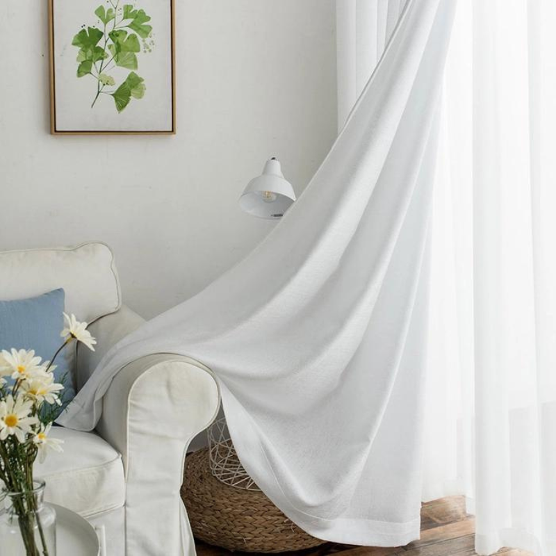 Purple Semi-Transparent Curtains Soft Roof
