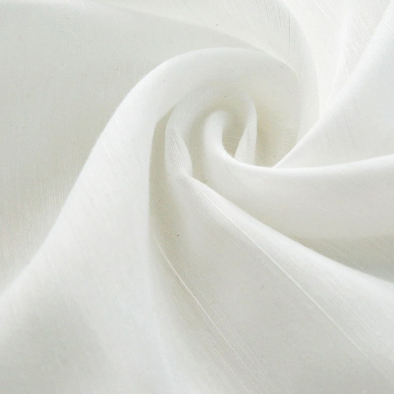Faye Linen Look Semi-Transparent Curtains Soft Roof