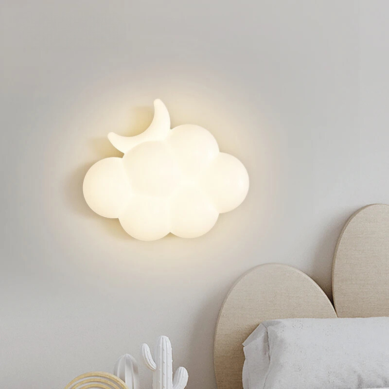 WhiteCloud - Modern LED Wall Lamp for Children's Rooms and Bedrooms