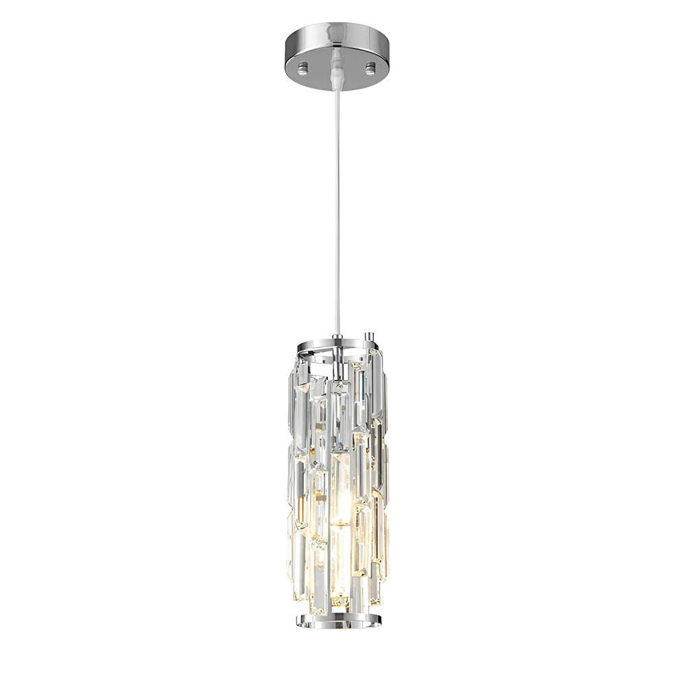 VintageCrystal - Industrial Hanging Lamp of Glass and Iron for Living Room and Dining Room
