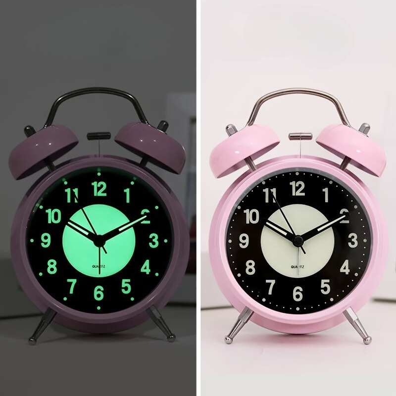 GlowClock - Stille Lichtgevende Wekker van Metaal