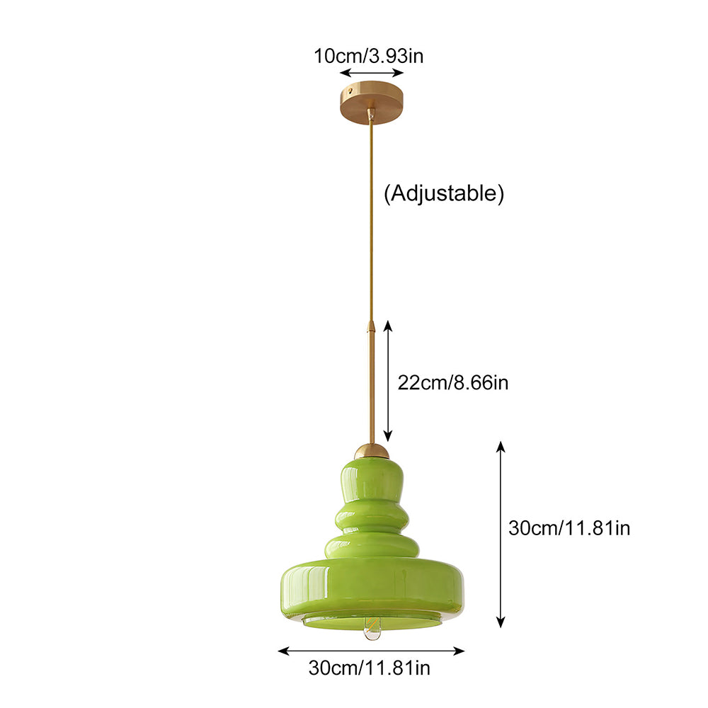 Lampada a sospensione Bauhaus colorata a forma di zucca
