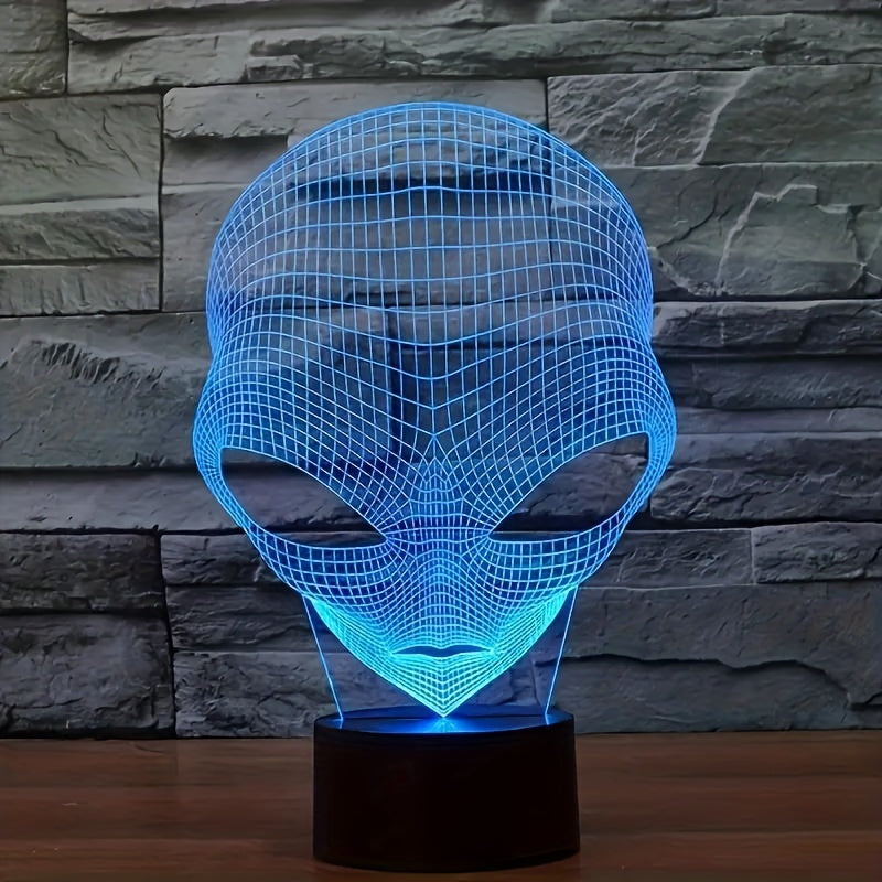 CosmicGlow - 3D Bedlamp met Zwarte Basis en 7 Kleuren LED Verlichting