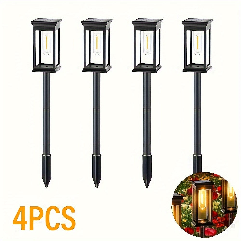 SolarLux - Set de 4 piezas de iluminación solar para jardín IP44 impermeable