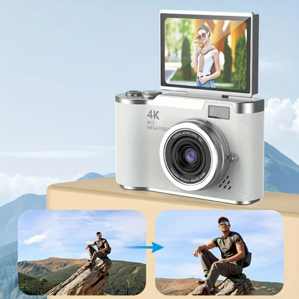 4K Digital Vlogging Camera Flip Screen Perfect Gift Adults - Image 6