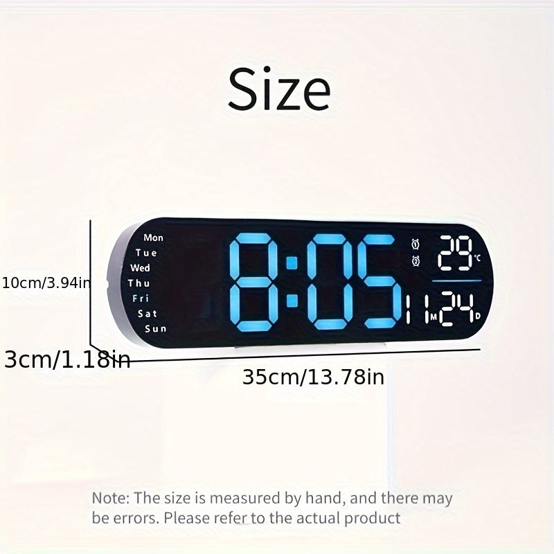 LumoView - Slimme LED Wandklok met Temperatuur en Kalender