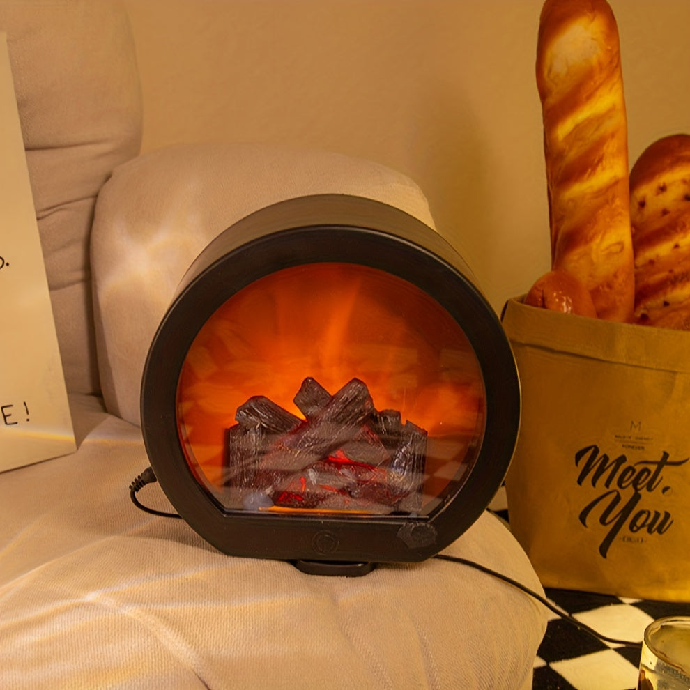 FlameGlow - Simulatie Houtskoolvlamlamp met Retro-stijl Decoratie