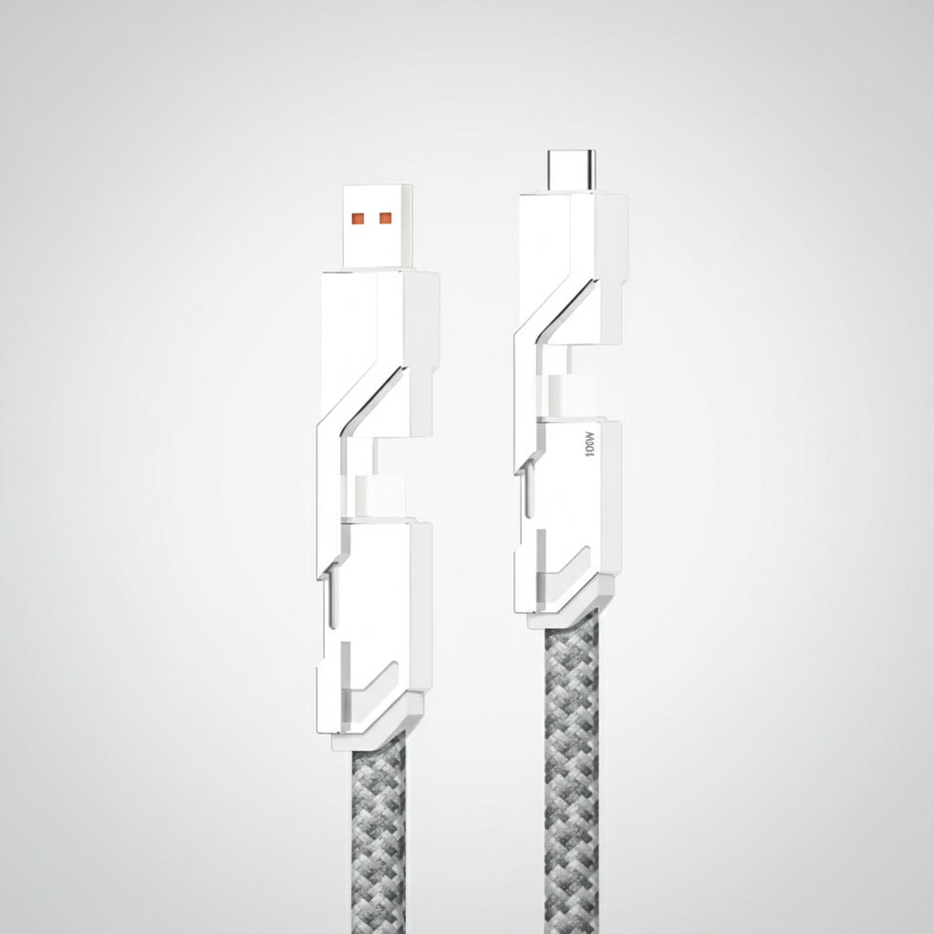 4-in-1 Fast Charging USB Cable Anti-Tangle Durable Design 0