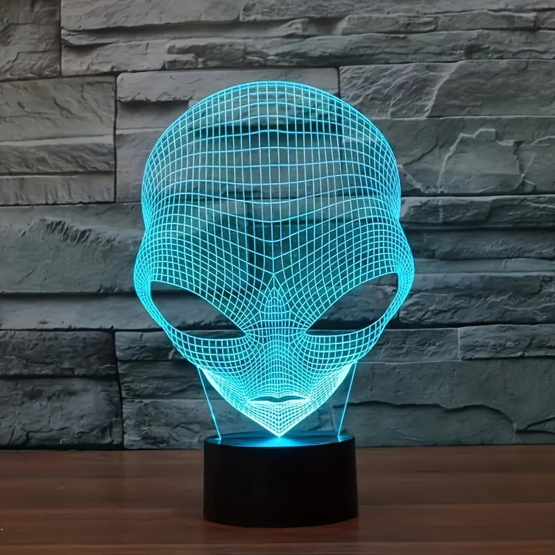 CosmicGlow - 3D Bedlamp met Zwarte Basis en 7 Kleuren LED Verlichting
