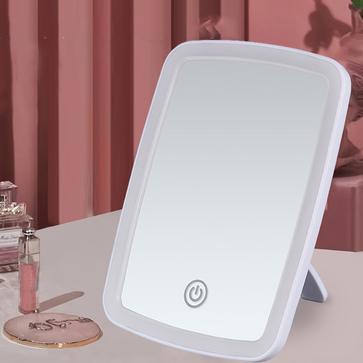 LED Make-up Spiegel met Touch Sensor - 3 Kleur Verlichtingsmodi, Instelbare Helderheid, Opvouwbaar en Oplaadbaar