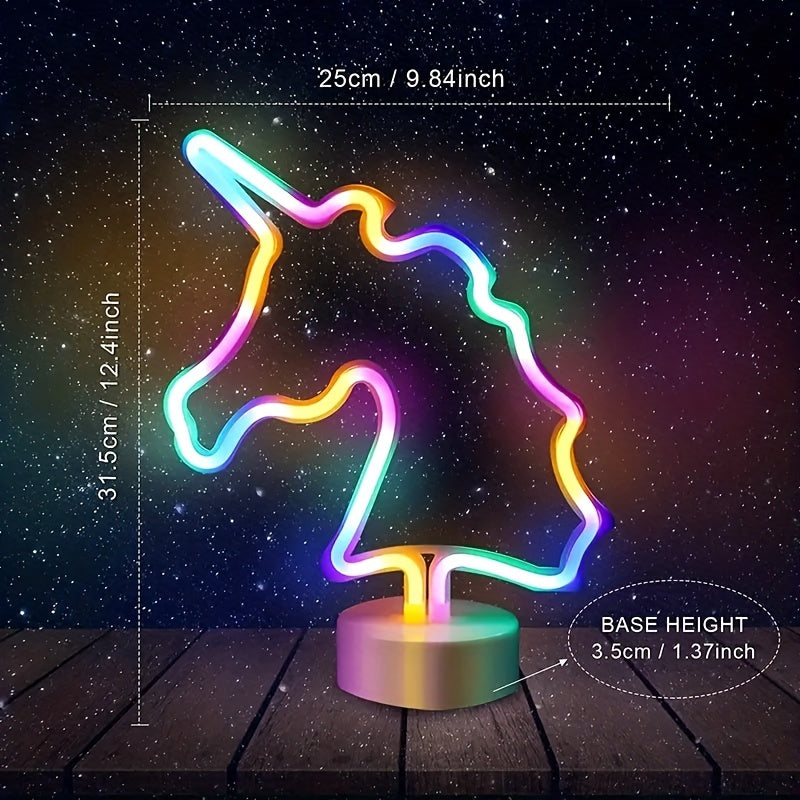 UnicornGlow - Neon Eenhoorn USB Tafellamp voor Feest & Decoratie