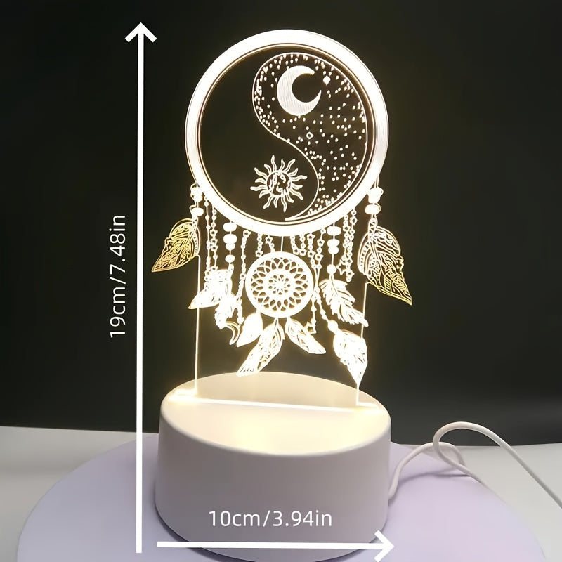 DreamCatcherGlow - 3D LED Nachtlampje met USB Voeding