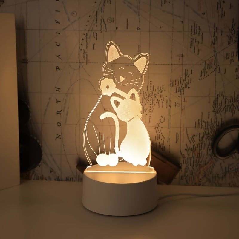 GlowPair - Art Deco Dimbare Katten Nachtlamp