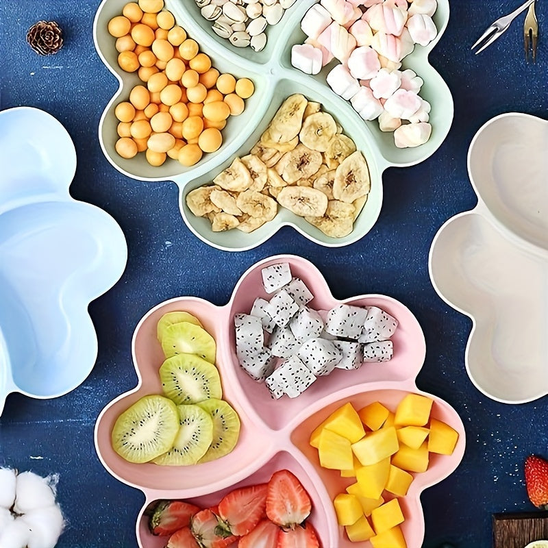 FlowerServe - Set van 4 Bloemvormige Serveerschalen voor Snacks & Fruit