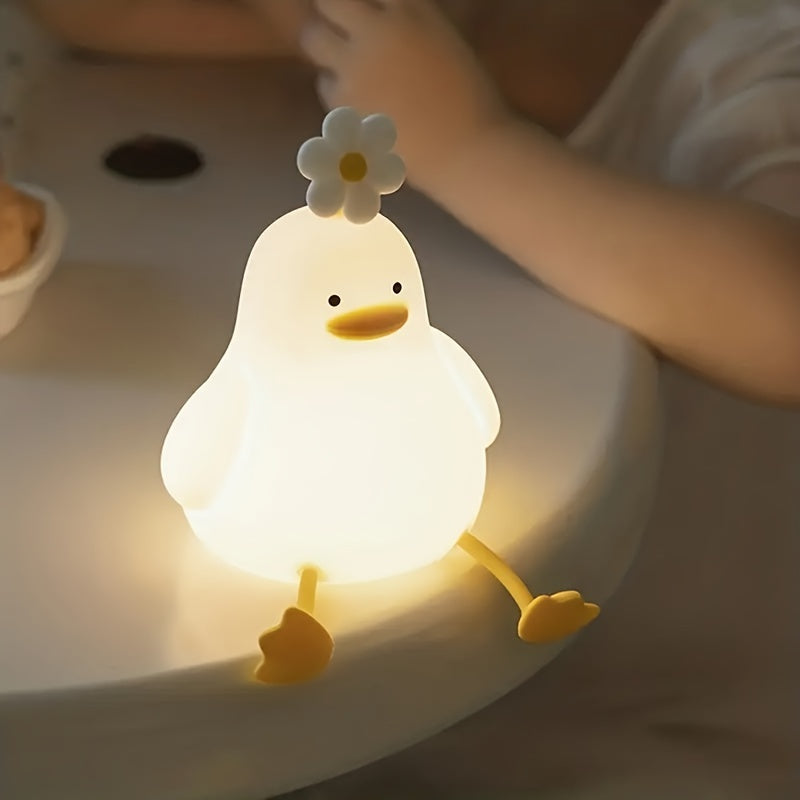 BloomDuck - Siliconen Dimbare Nachtlamp met Klapbediening