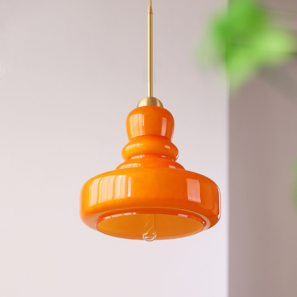 Lampada a sospensione Bauhaus colorata a forma di zucca