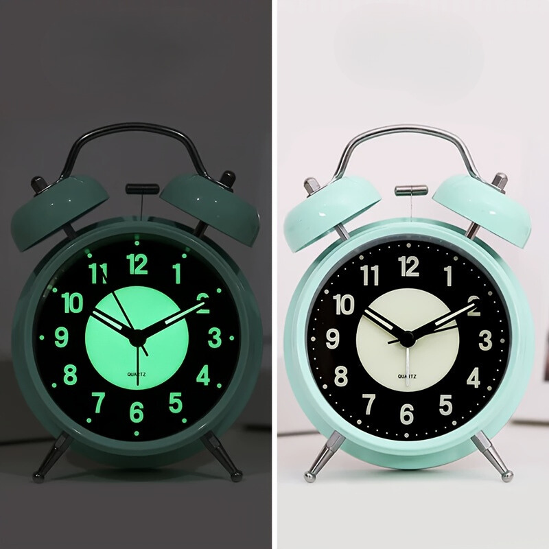GlowClock - Stille Lichtgevende Wekker van Metaal
