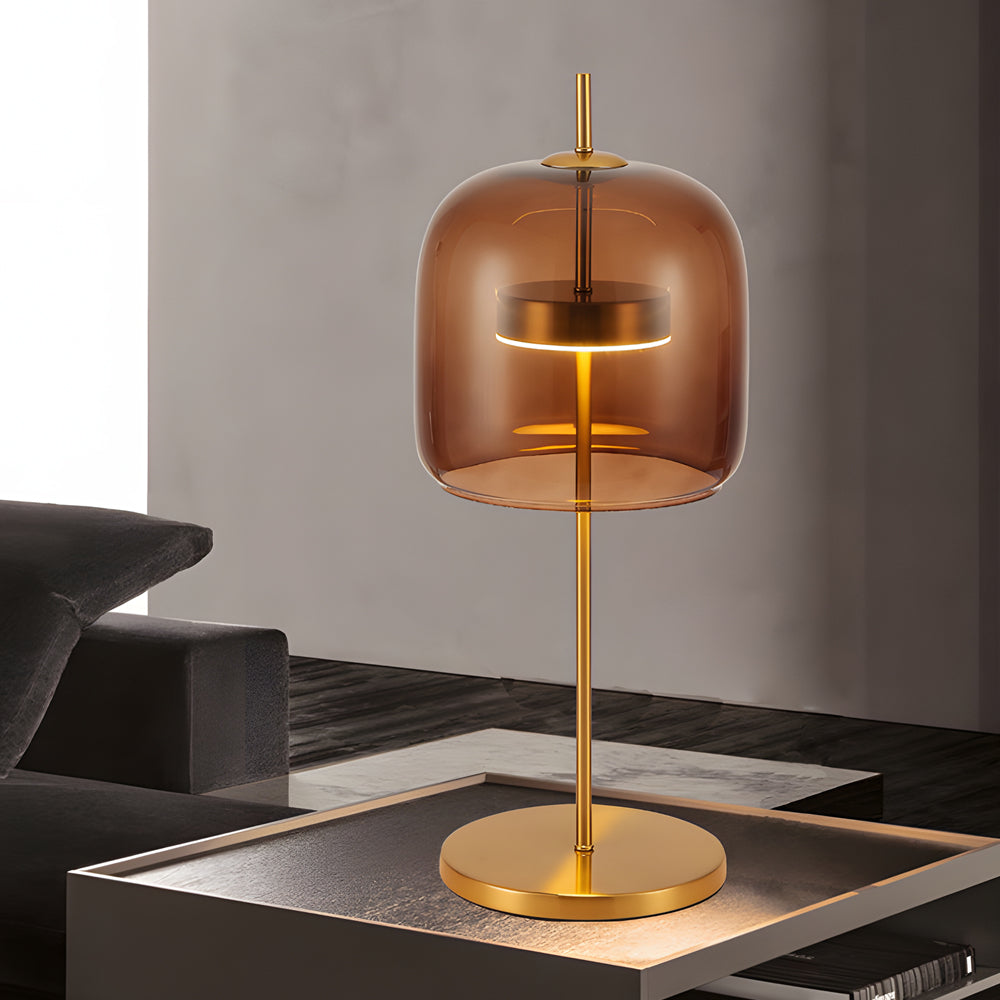 LumiLux - Lámpara de Mesa de Cristal Mística para una Atmósfera Cálida
