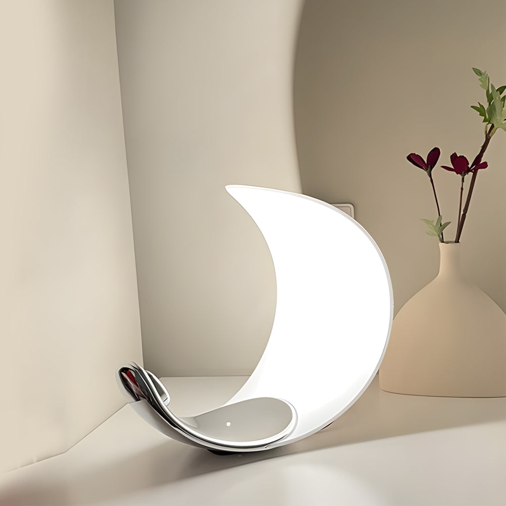 LumiMoon - Moon-shaped LED Table Lamp with Touch Dimmer