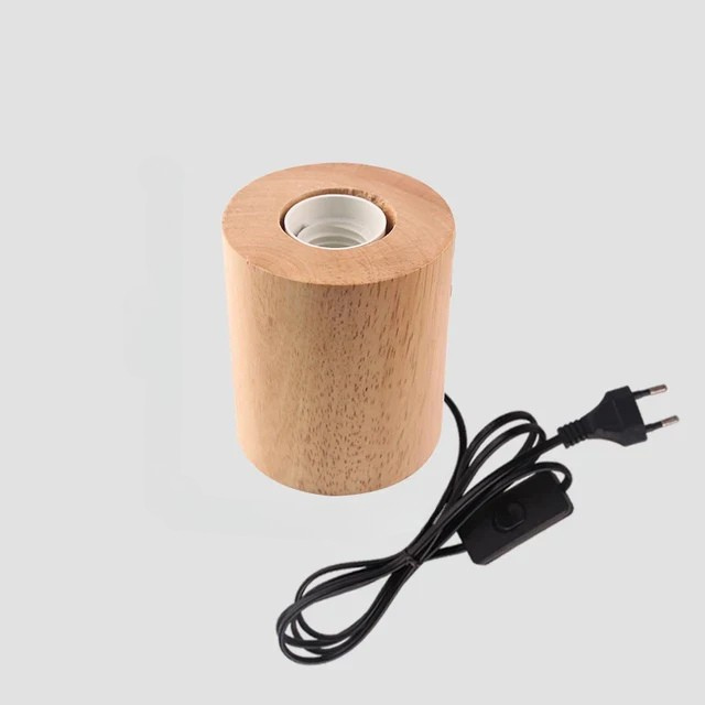 RetroWood - Houten Tafellamp met Lichtbol voor Sfeervolle Verlichting